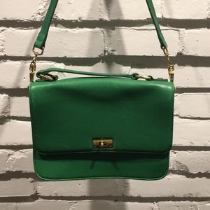J Crew Green Leather Bag